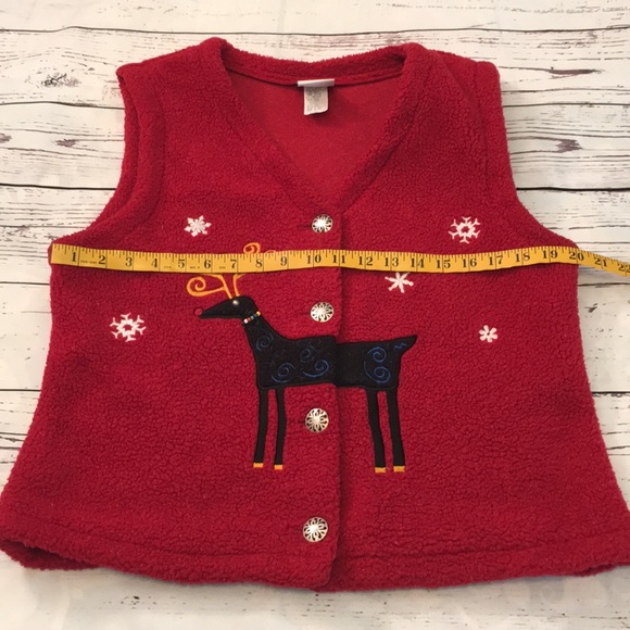 Red reindeer vest - Picture 2 of 7